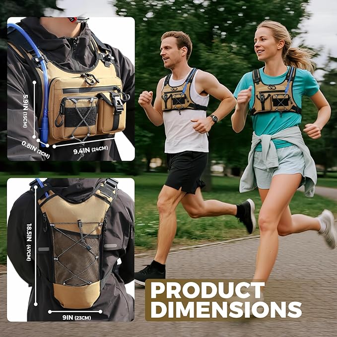 Criuage USA Original Patent Running Hydration Vest Backpack, Lightweight Chest - Image 6