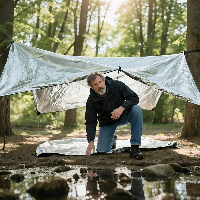 Emergency Mylar Thermal Blankets, Winter Car Emergency & Outdoor Camping - Image 3