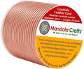 Mandala Crafts Round Genuine Rose Gold Leather Cord by MandalaCrafts