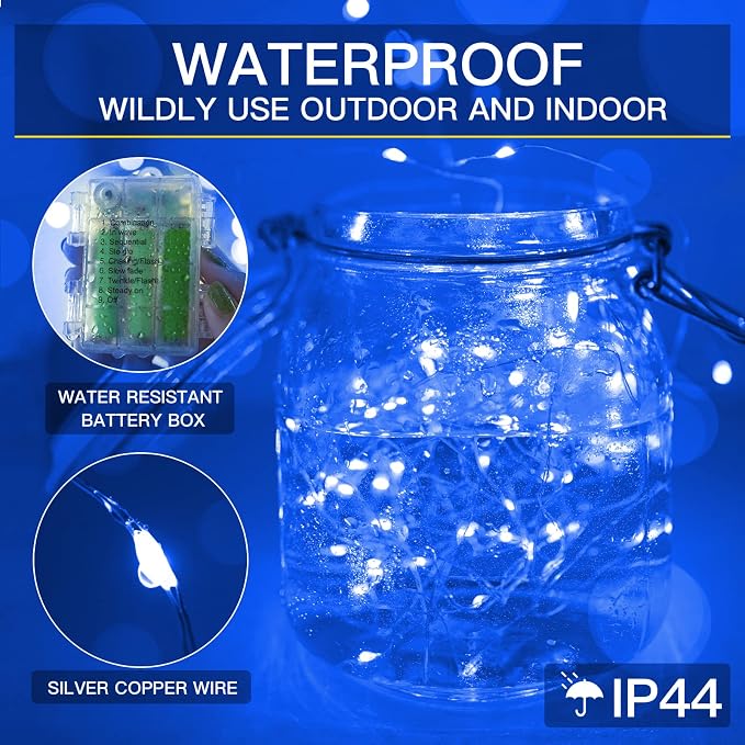 suddus 33ft 100 LED Outdoor String Lights, Led Twinkle Lights - Image 3