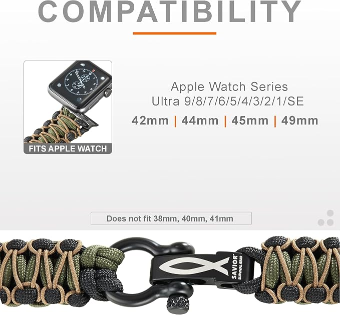 Savior Survival Gear Paracord Watch Band Compatible - Image 3