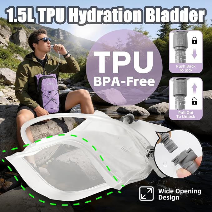 Hydration Pack Backpack, Insulated Hiking Water Backpack - Image 5
