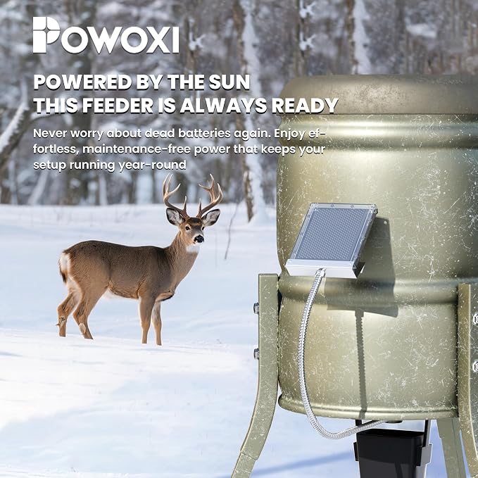POWOXI 12V 1.7W Solar Panel for Deer Feeder Waterproof Solar Battery Charger - Image 2