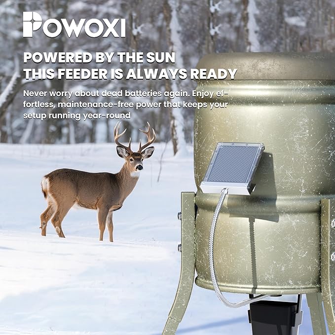 POWOXI 12V 1.7W Solar Panel for Deer Feeder Waterproof Solar Battery Charger - Image 2