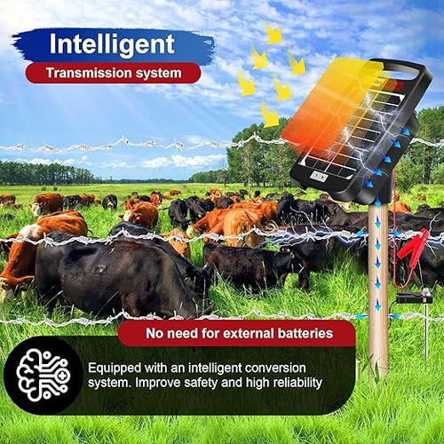 10 Miles Solar Powered Electric Fence Charger – 0.18J Output, 24/7 Day/Night - Image 2