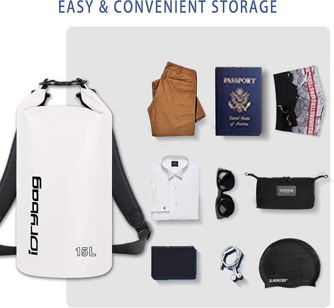 IDRYBAG Dry Bag for Kayaking Waterproof 2L/5L/10L/15L/20L, Small Dry Sack - Image 3