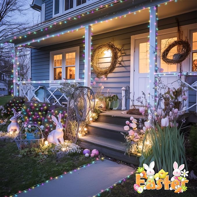 JMEXSUSS 2 Pack Easter Lights Battery Operated Outdoor Indoor, Total 66ft 200 - Image 2