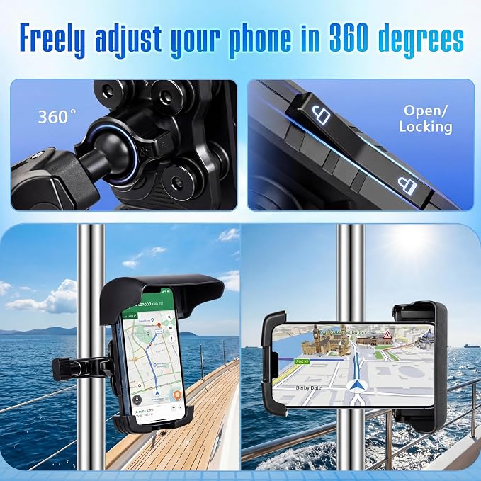 Tellegloww Boat Phone Holder, Marine Cell Phone Holder - Image 4