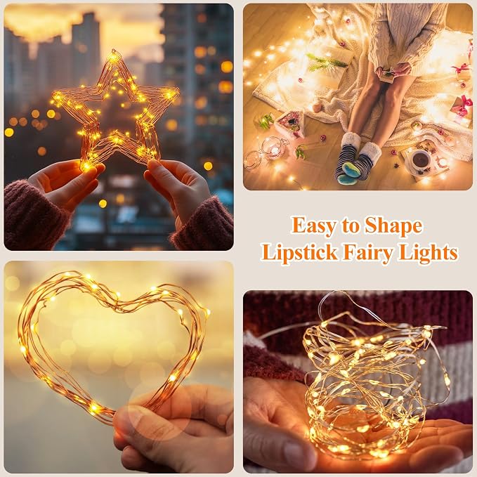 Lakumu Warm White String Lights, 32FT Rechargeable, Decor - Image 7
