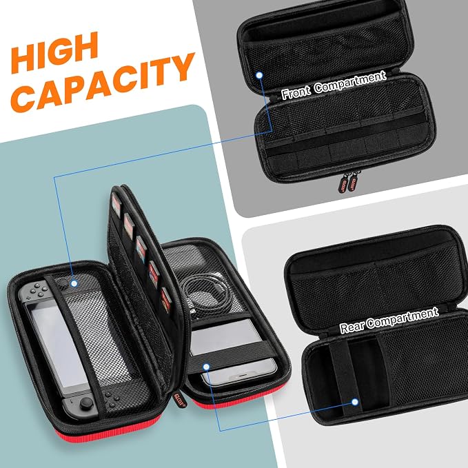 Double-Layer Hard Carrying Case Electronics Organizer - Image 2