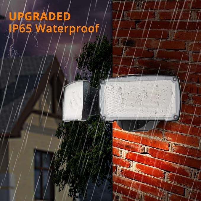 UME 2-Pack 19W Dusk to Dawn LED Security Light Outdoor, 2 Adjustable Head - Image 3