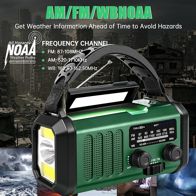 Emergency Weather Radio 20000mAh NOAA/AM/FM - Image 3