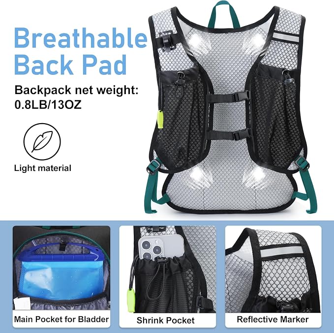 Lightweight Hydration Backpack, Running Backpack - Image 3