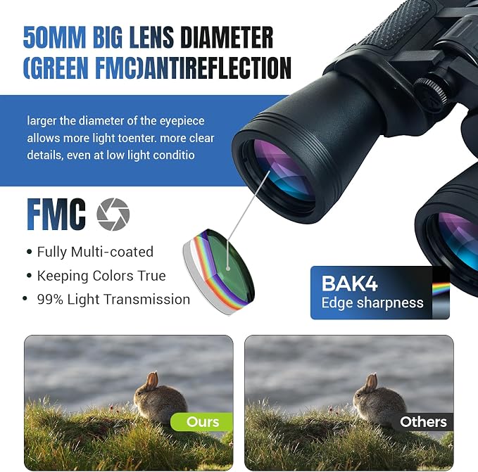 30x50 High Powered Binoculars for Adults, Waterproof Compact Binoculars - Image 3