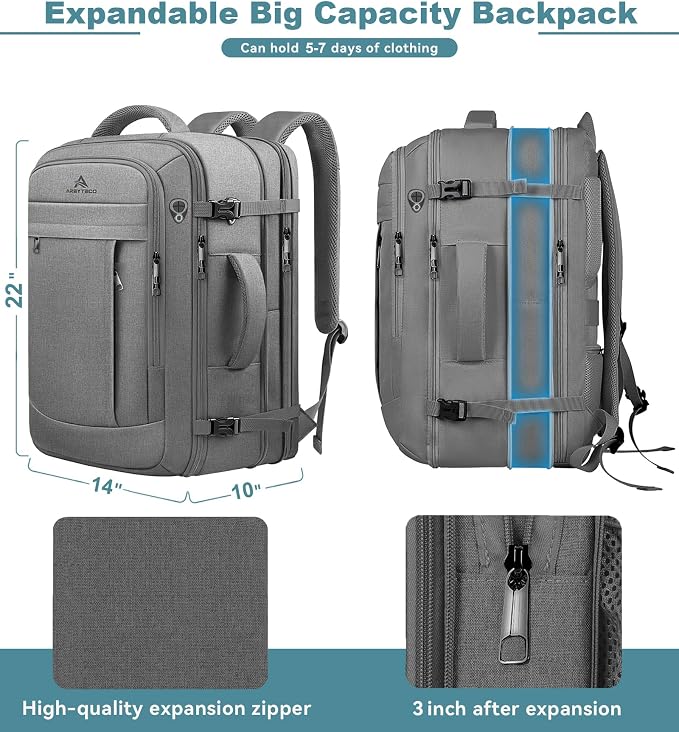 AREYTECO 60L Travel Laptop Backpack - Image 2