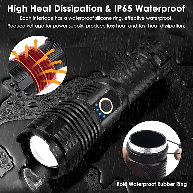 Rechargeable Flashlights 2000.000 High Lumens, Super Bright Flashlight - Image 5
