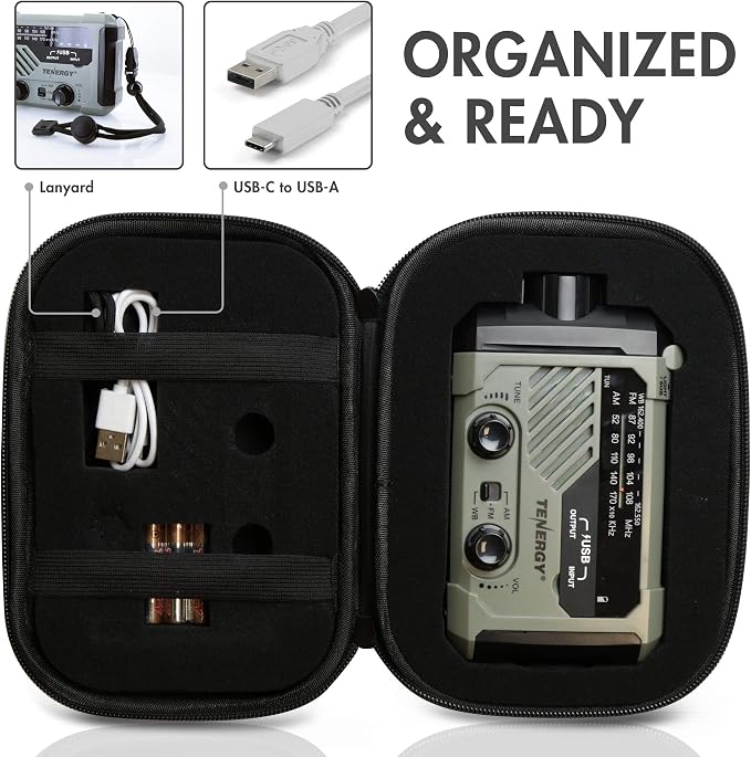 Tenergy Multifunctional Hand Crank Weather Radio - Image 8