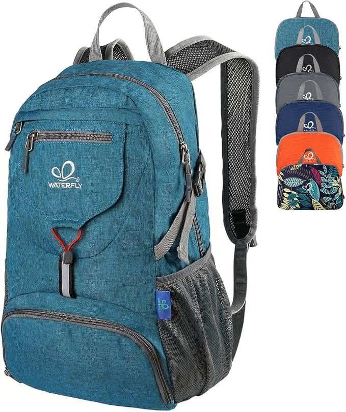 WATERFLY Small Lightweight Packable Backpack: 20l Ultra Light Foldable Travel by Waterfly