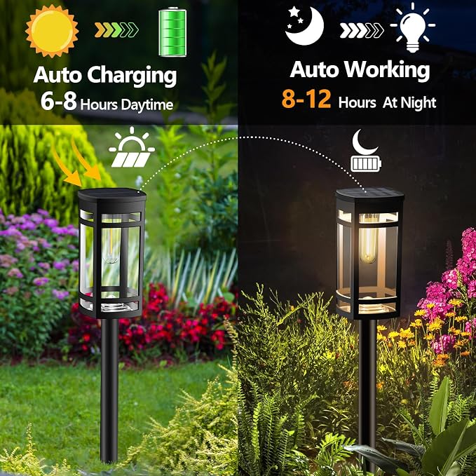 EXCMARK 2 Pack Solar Lights Outdoor Waterproof - Image 3
