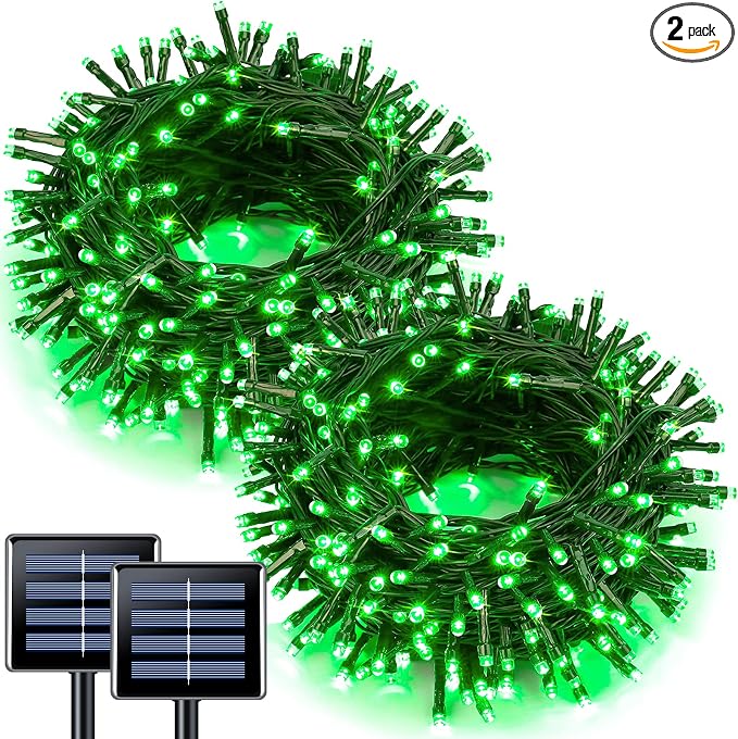 JMEXSUSS 2 Pack Solar String Lights Outdoor Waterproof, Total 66 FT 200 LED by JMEXSUSS