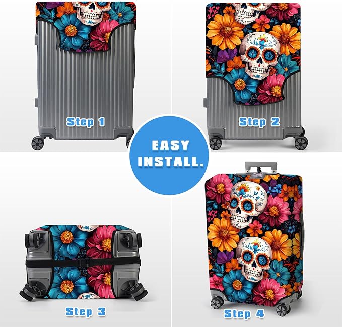 Luggage Cover Protector for 22-24 Inch Suitcases, TSA Approved Elastic Travel - Image 6