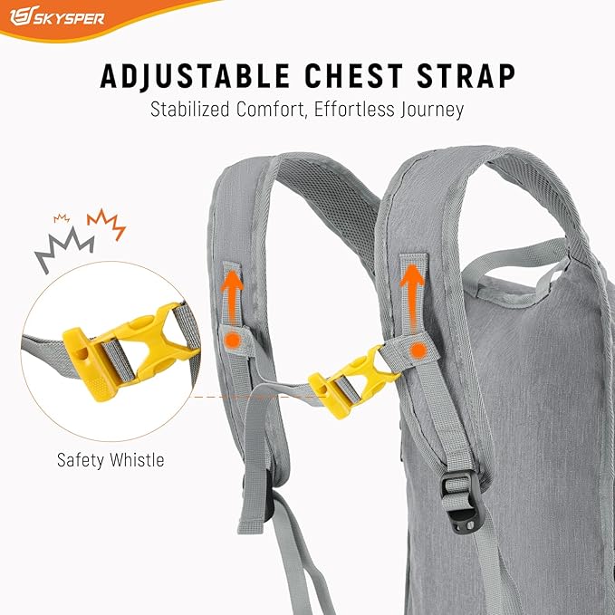 SKYSPER 15L/20L Foldable Hiking Backpack Lightweight Packable Travel Daypack - Image 4