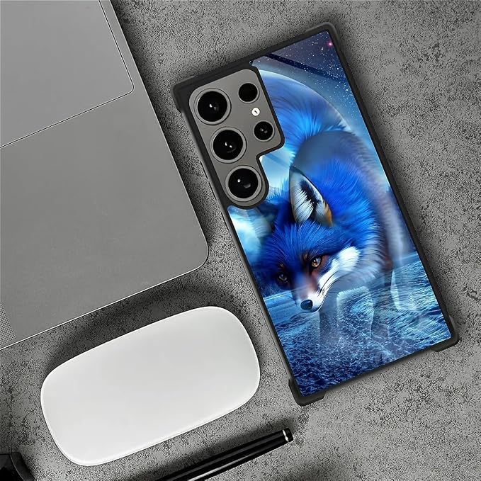 for Samsung Galaxy S24 Ultra Case, Snowy Mountain Fox Lake Pattern Graphic - Image 2
