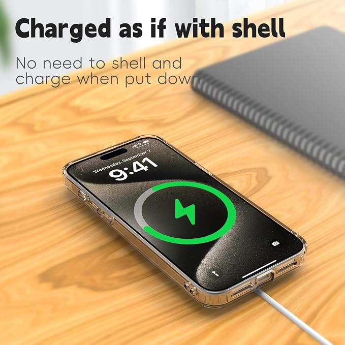 Magnetic Designed for iPhone 15 Pro Case Clear - Image 6