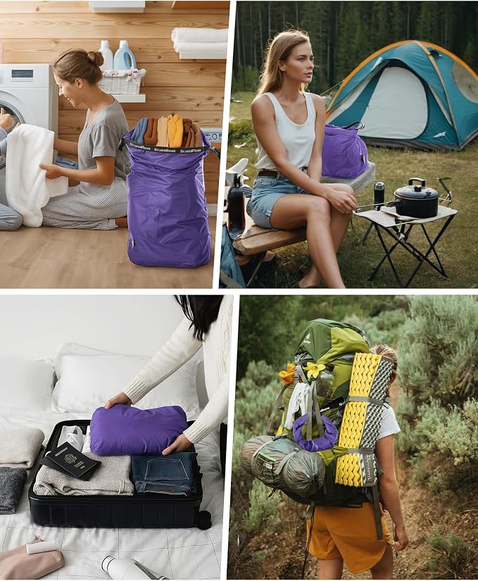 Travel Laundry Bag, Pump-free Vacuum Compression Dirty Clothes Bag, Large - Image 6