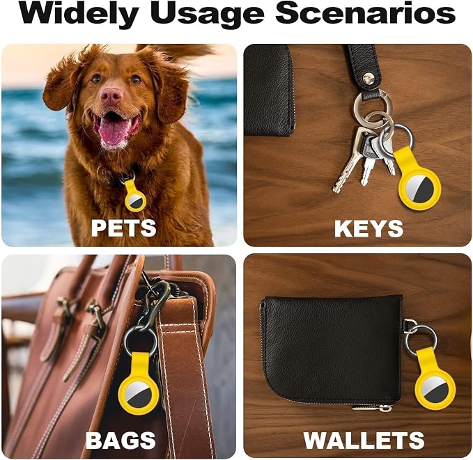 Linsaner Case for AirTag 2nd Gen & 1st Gen, Silicone Holder Keychain Key Ring - Image 5
