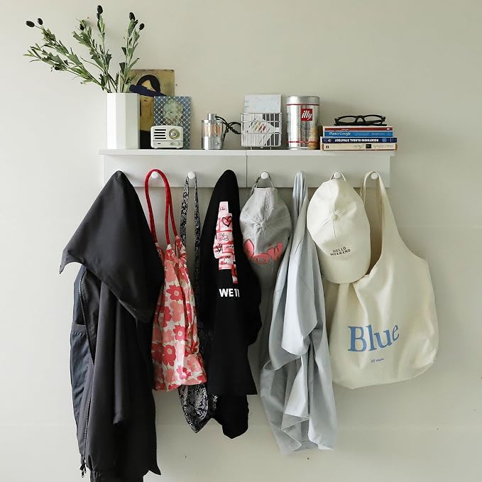 Entrance Coat Rack ，Coat Hooks, Wall-Mounted Wooden Hook Rack, Wall-Mounted - Image 3