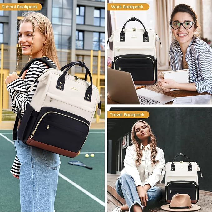LOVEVOOK Leather Laptop Backpack - Image 6