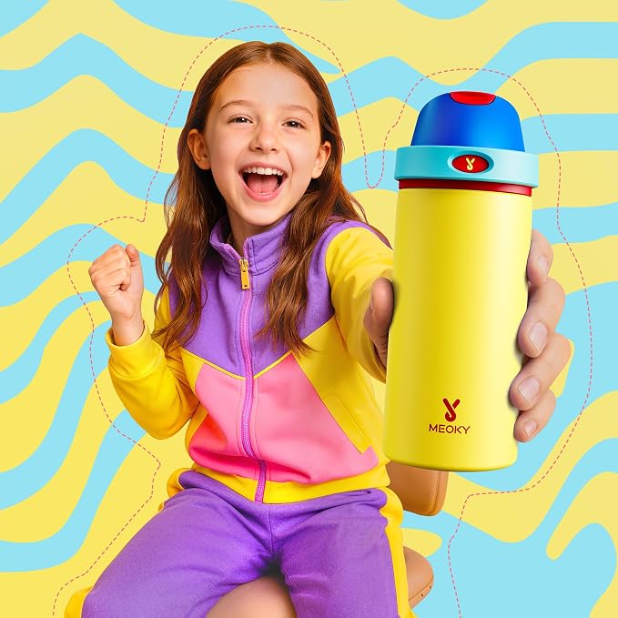 18 oz Insulated Water Bottle for Kids: Meoky Stainless Steel Water Bottle - Image 2