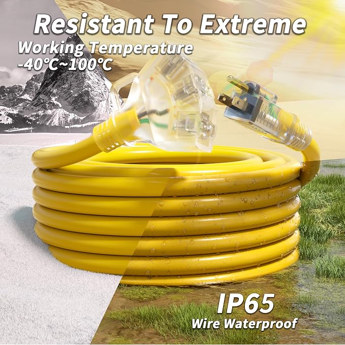 PlugSaf 15 FT 12/3 Gauge Outdoor Extension Cord - Image 5