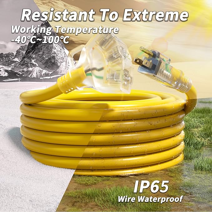 PlugSaf 50 FT 10 Gauge Outdoor Extension Cord - Image 4