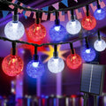 Joomer 4th of July Red White Blue Solar String Lights, 39FT 60LED Waterproof by Joomer