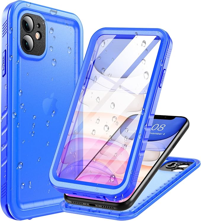 Cozycase Compatible with Waterproof iPhone 11 case, Built-in Screen Protector by Cozycase