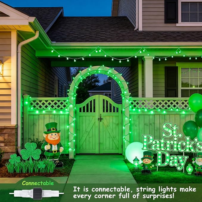 JMEXSUSS Connectable 100 LED Globe String Lights Indoor, 33ft 8 Modes Christmas - Image 7