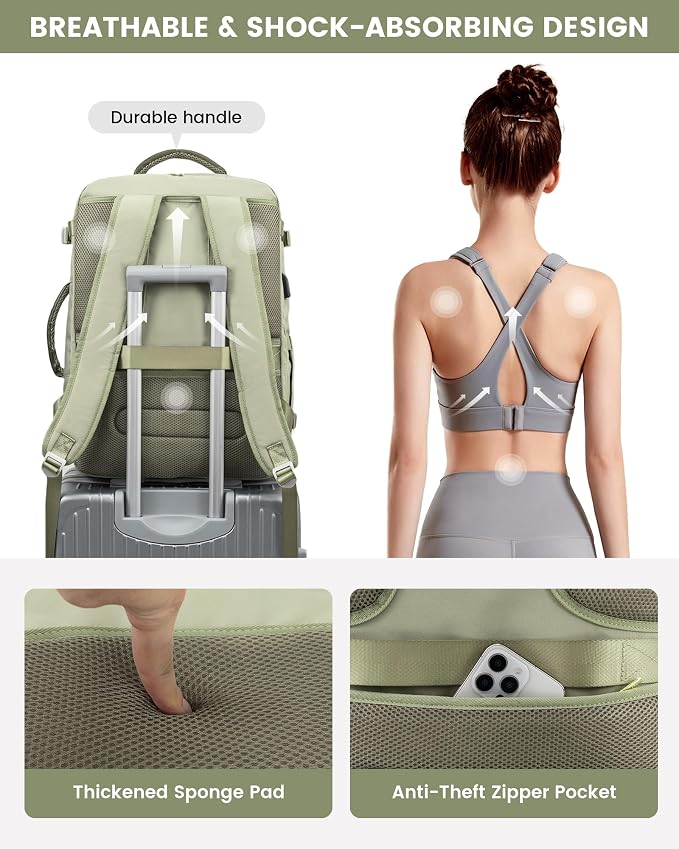 LOVEVOOK Large Travel Backpack for Women, TSA Carry on Backpack for Airplanes - Image 7