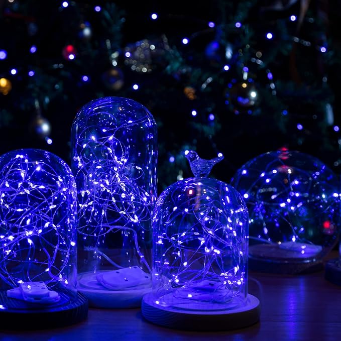 12-Pack LED Fairy Lights 7 Feet Battery Powered Waterproof Silver Wire 20 Slim - Image 7