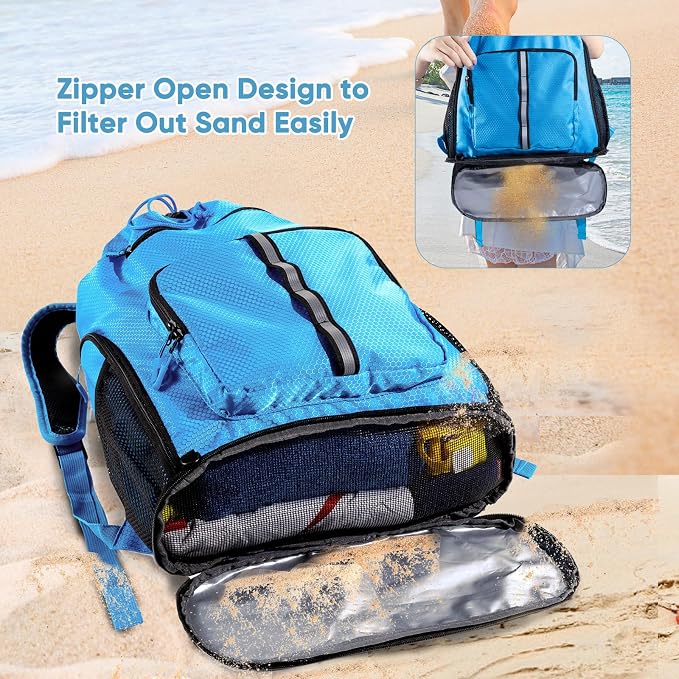 Large Beach Backpack Waterproof Sandproof - Image 3