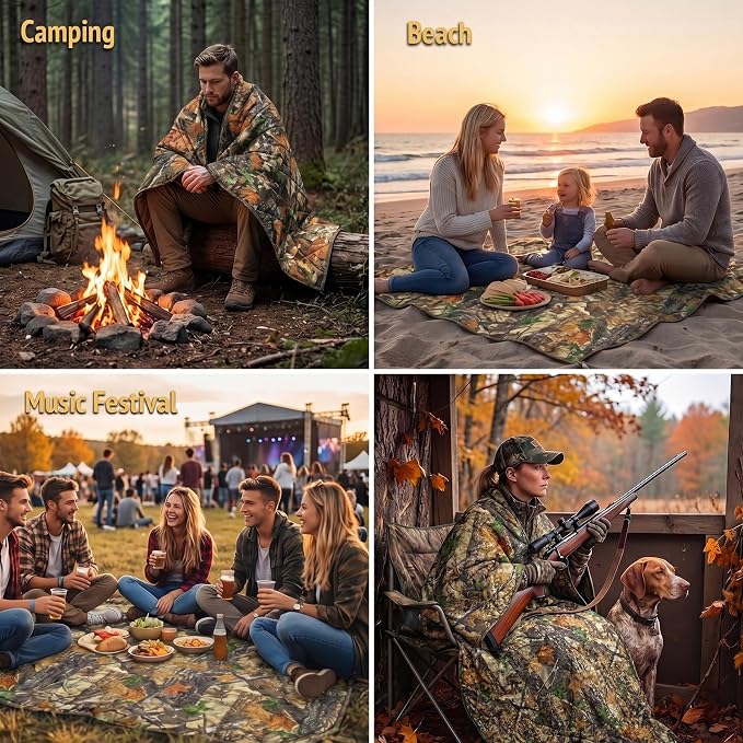 Insulated Camping Blanket | Military Poncho Liner - Image 7