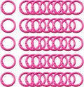 Carabiner Clip 48Pcs Rose Metal Key Ring Clip Circle Keychain Rings Bulk Spring by KJMLDIY