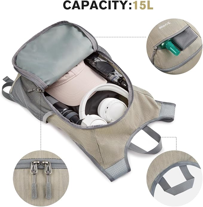 G4Free 15L Hiking Daypack Lightweight Travel Backpack Packable Outdoor Casual - Image 2