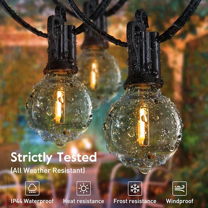 Outdoor String Lights Hanging Globe Patio Lights - Image 6