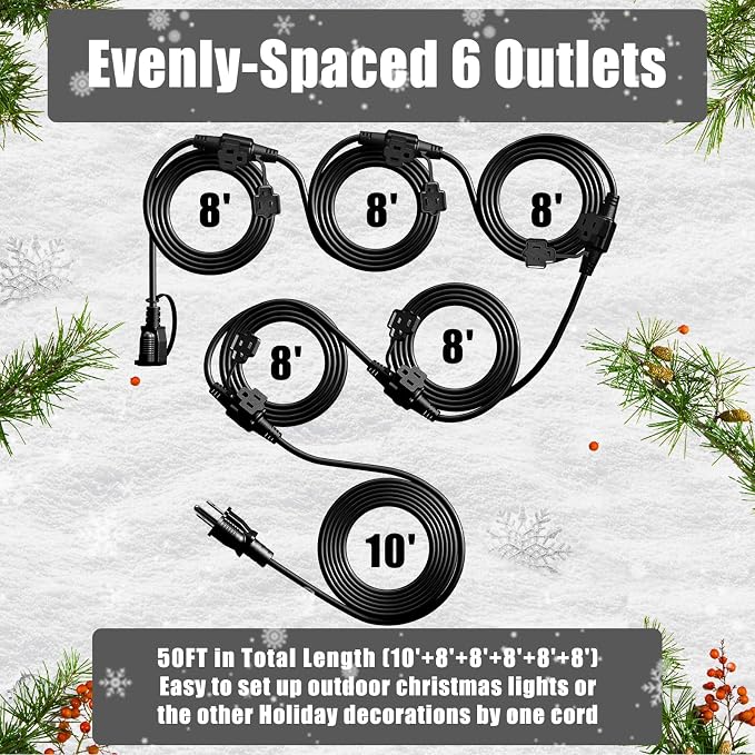 Eversimpleinc Black Outdoor Extension Cord - Image 2