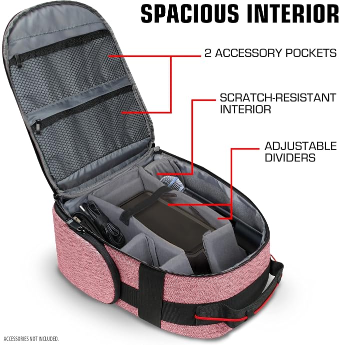 USA Gear Audio Equipment Backpack Fits Audio-Technica System 10, Shure BLX4 - Image 4