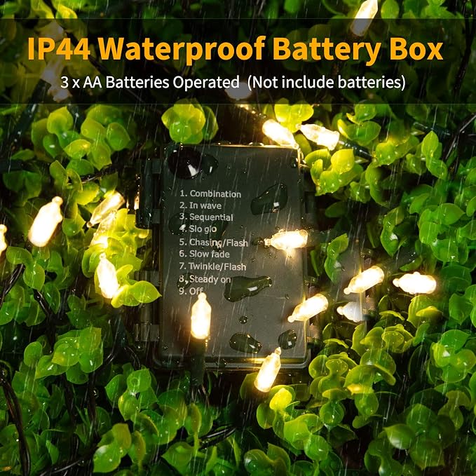 Brightown Battery Operated Christmas Lights 4 Pack 18 Feet 50 LED Clear Mini - Image 3