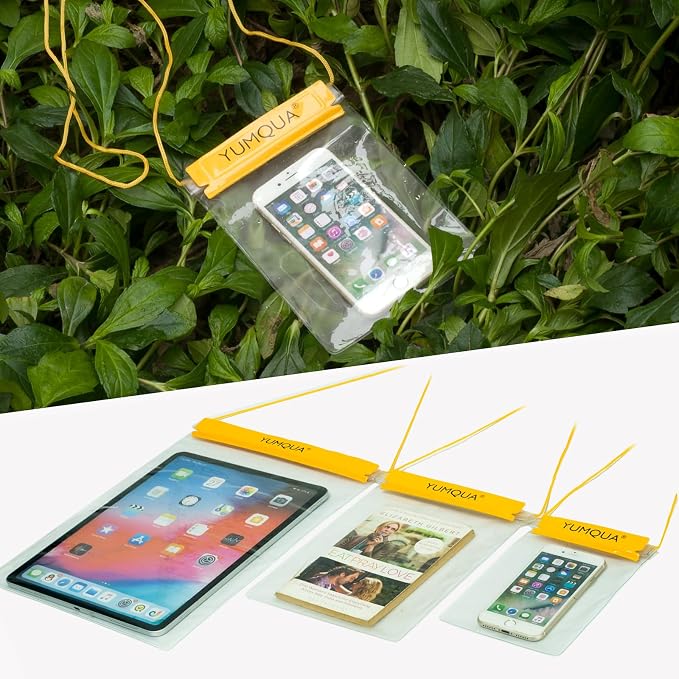 YUMQUA Clear Waterproof Bags 5 Pack Set, Watertight Pouch Holder - Image 6