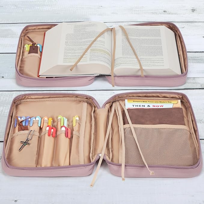 FINDCOZY Bible Cover for Women, Durable Carrying Book Case Church Bag for - Image 2